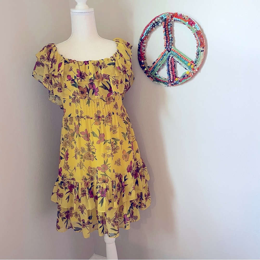 Scripted Floral Dress